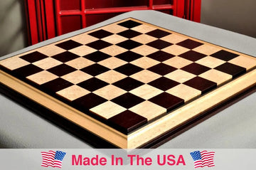 Signature Contemporary III Luxury Chess board - AFRICAN PALISANDER / BIRD'S EYE MAPLE - 2.5