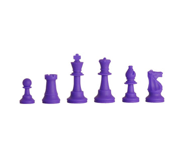 Regulation Silicone Tournament Chess Pieces - 3.5