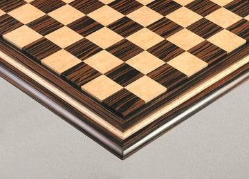 Signature Contemporary V Luxury Chess board - TIGER EBONY  / BIRD'S EYE MAPLE - 2.5