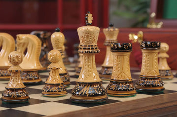 The Burnt Zagreb '59 Series Chess Set, Box, & Board Combination