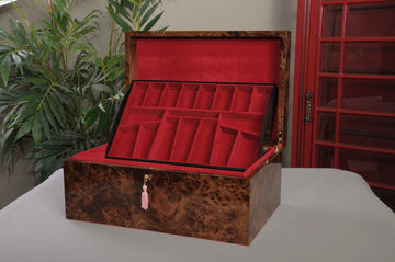 Signature Fitted Coffer Chess Box - Olmo Burl