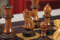 The Burnt Golden Rosewood Grandmaster Series Chess Set, Box, & Satin Board Combination