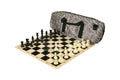 Deluxe Chess Set Combination and Triple Weighted Regulation Pieces | Silicone Chess Board | Deluxe Bag