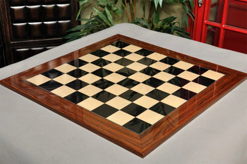 Black Anegre and Bird's Eye Maple Standard Traditional Chess Board
