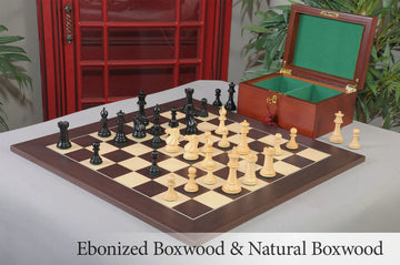 The Congress Series Luxury Chess Set, Box, & Board Combination