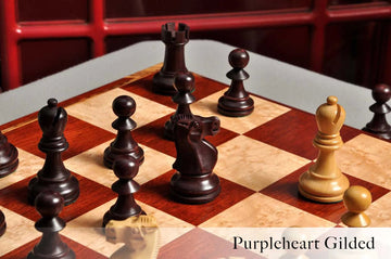 The Reykjavik II Series Gilded Chess Pieces - 3.75