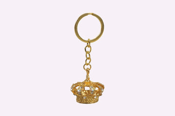 King's Crown Metal Keychain - GOLD