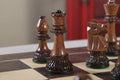 The Burnt Golden Rosewood Club Series Chess Pieces - 3.75