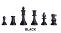 Triple Weighted Colored Regulation Plastic Chess Pieces - 3.75