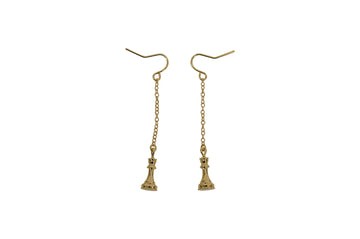 Caissa Collection Chess Pendant Earrings – QUEEN