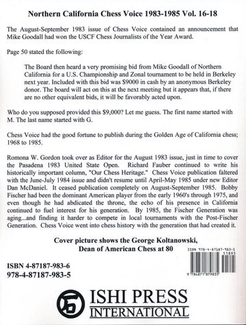 Northern California Chess Voice - 1983-1985 Vol. 16-18