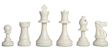 Solid Regulation Plastic Chess Pieces - 3.75