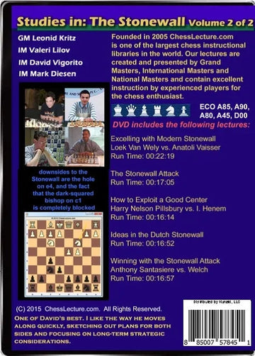 E-DVD Studies in: The Stonewall - 2 DVDs - Chess Lecture - Volume 143
