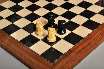 Black Anegre and Bird's Eye Maple Standard Traditional Chess Board