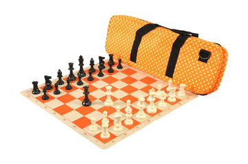 Deluxe Chess Set Combination and Triple Weighted Regulation Pieces | Silicone Chess Board | Deluxe Bag