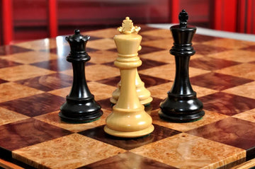 PRE-ORDER - Signature Contemporary Chess Board - WALNUT BURL  / MAPLE BURL - 2.5