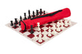 Quiver Chess Set Combination - Solid Plastic Regulation Pieces | Vinyl Chess Board | Quiver Bag