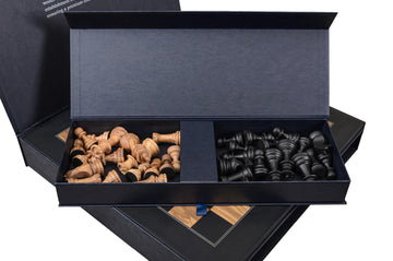 Rechapados Ferrer Chess Set and Black Olive Chess Board Combination