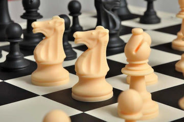 Regulation Silicone Tournament Chess Pieces - 3.5