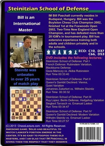E-DVD Steinitzian School of Defense - Chess Lecture - Volume. 54