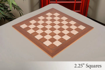 Teak and Bird's Eye Maple Standard Traditional Chess Board