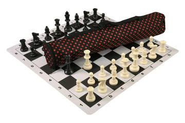 Quiver Chess Set Combination and Single Weighted Regulation Pieces | Thin Mousepad Chess Board | Quiver Bag