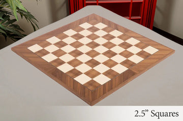 Walnut and Maple Standard Traditional Chess Board
