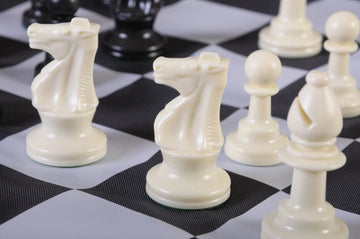 Regulation Tournament Chess Pieces and Cinch Chess Board Bag Combo - TRIPLE WEIGHTED