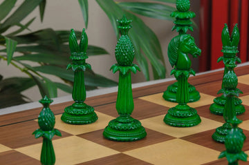 The Lund Anglo-Indian Reproduction Luxury Bone Chess Pieces - 4.75