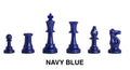 Regulation Colored Plastic Chess Pieces - 3.75