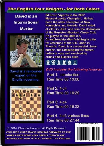 The English Four Knights (2 DVDS) - Chess Lecture - Volume 73