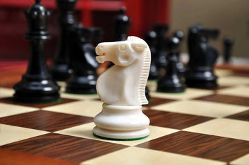 The Reykjavik II Series Bone Chess Pieces - 3.75