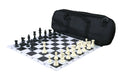 Deluxe Chess Set Combination and Triple Weighted Regulation Pieces | Thin Mousepad Chess Board | Deluxe Bag