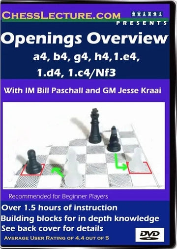 E-DVD Openings Overview - a4,b4,g4,h4,1.e4, 1.d4, 1.c4/Nf3 - Chess Lecture - Volume 13