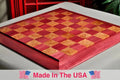 Custom Contemporary Chess Board - Purpleheart / Maple Burl - 2.5