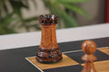 The Burnt Golden Rosewood Zagreb Series Chess Set, Box, & Satin Board Combination