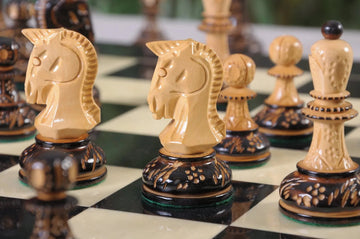 The Burnt Golden Rosewood Dubrovnik Series Chess Pieces - 3.75