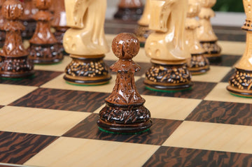 The Burnt Golden Rosewood Zagreb '59 Series Chess Pieces - 3.875