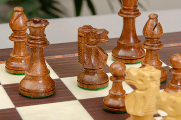 The Library Club Series Chess Set, Box, & Board Combination