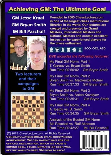 E-DVD Achieving GM - The Ultimate Goal - 2 DVDs - Chess Lecture - Volume 123