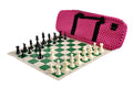 Deluxe Chess Set Combination and Single Weighted Regulation Pieces | Vinyl Chess Board | Deluxe Bag