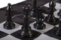 Regulation Tournament Chess Pieces and Cinch Chess Board Bag Combo - TRIPLE WEIGHTED