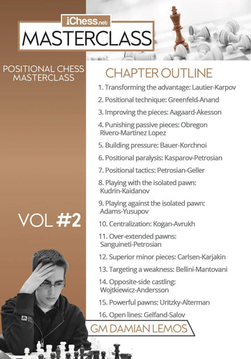 CLEARANCE - MASTERCLASS - Damian Lemos' Positional Chess Masterclass - GM Damian Lemos - Over 9 hours of Content! - Volume 2