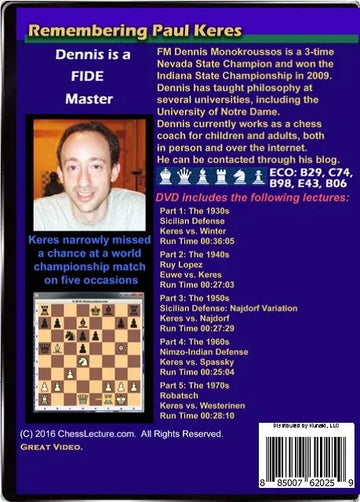 E-DVD Remembering Paul Keres - Chess Lecture - Volume 153