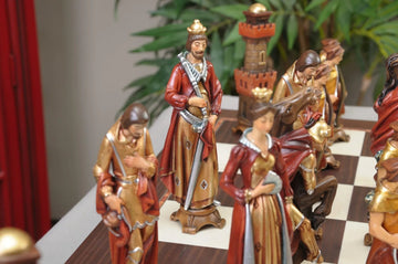 The Pyrenees Series Hand Painted Chess Pieces - From The Val Gardena Collection - 6.3