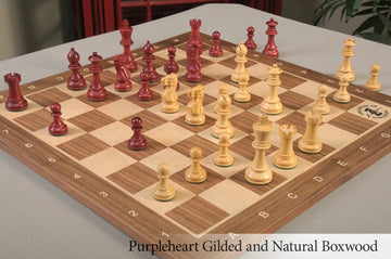 The Grandmaster Series Gilded Chess Pieces - 3.25