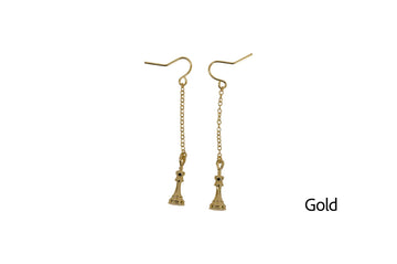 Caissa Collection Chess Pendant Earrings – KING