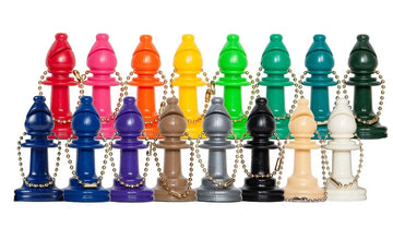 Plastic Chess Pieces Key Chains - Color Bishop