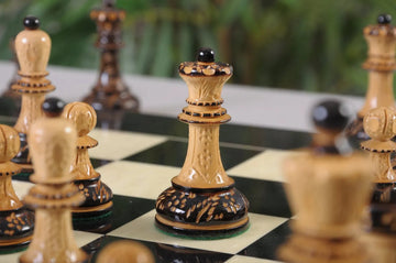 The Burnt Golden Rosewood Dubrovnik Series Chess Pieces - 3.75