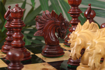 The Savano Series Artisan Wood Chess Pieces - 4.4